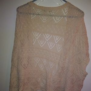 FOREVER 21 TAN COTTON BUTTON DOWN SWEATER VEST SIZ